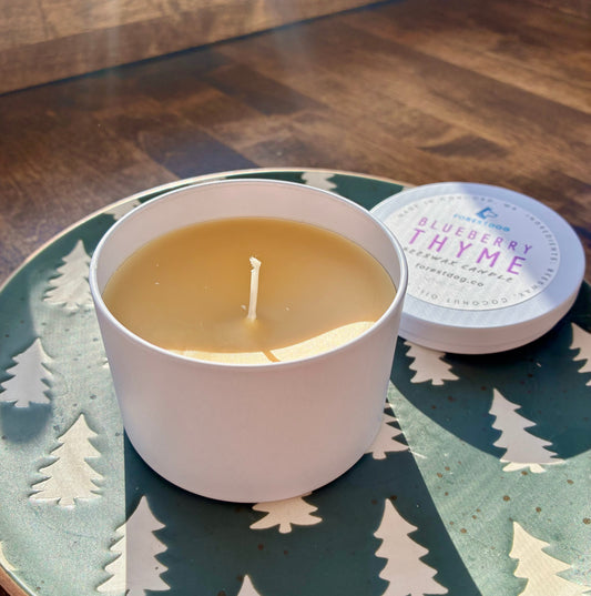 Blueberry Thyme Beeswax Candle